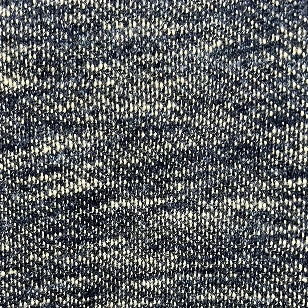NWT J. Crew Blue and White Heathered Knit Sweater with Embellishments - Sz Small